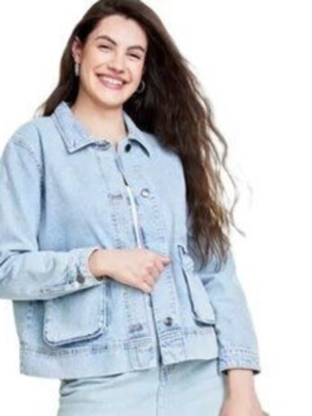 Classic Light Blue Denim Jacket for Women